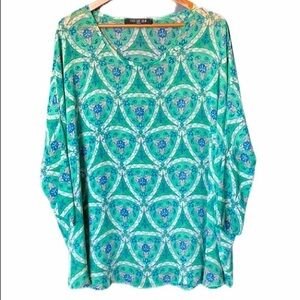 Peach Love Cream California Sheer Top Size Small